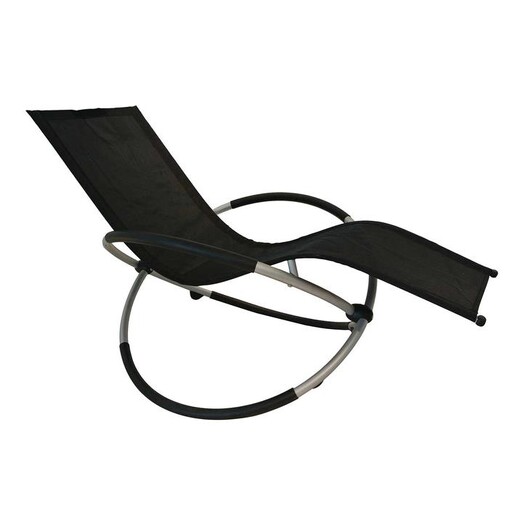 Picture of Osmond Outdoor Zero Gravity Rocking Lounge Chair in Black/Silver by Homeflex