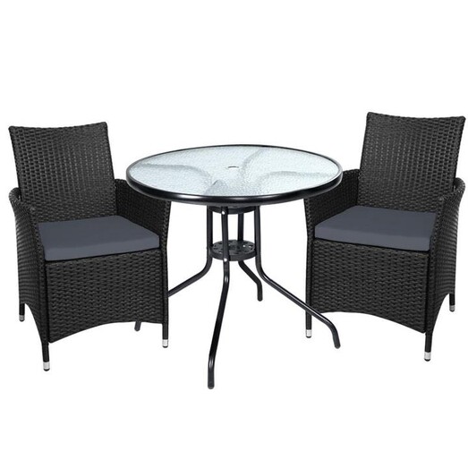 Picture of Outdoor Furniture Dining Chair Table Bistro Set Wicker Patio Setting Tea Coffee Cafe Bar Set