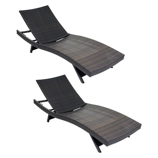 Picture of Outdoor Living Set of 2 Sun Loungers Metal Grey Homeflex Picture of Outdoor Living Set of 2 Sun Loungers Metal Grey Homeflex