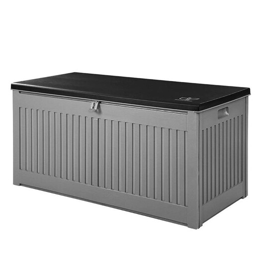 Picture of Outdoor Storage Box Container Garden Toy Indoor Tool Chest Sheds 270L Dark Grey