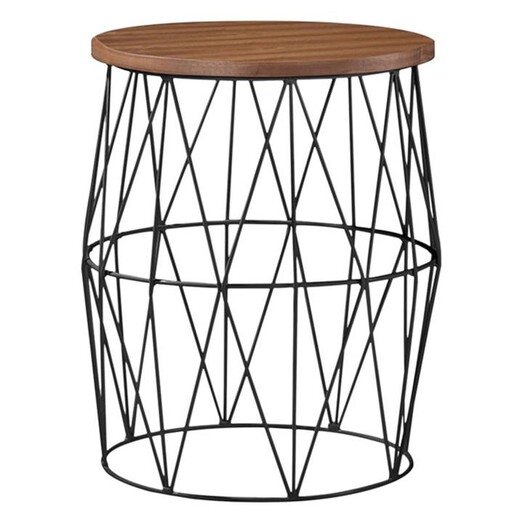 Picture of Owens Side Table MDF Walnut/Black Iniko