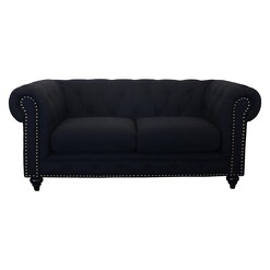 Picture of Oxford 2 Seater Sofa Fabric Black Dover Mason