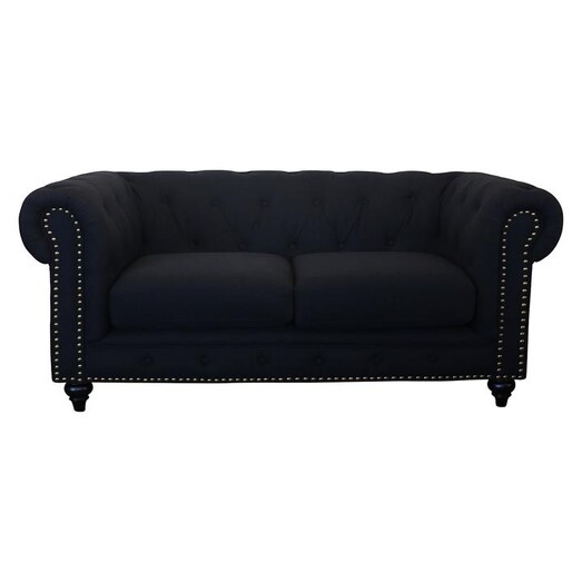Picture of Oxford 2 Seater Sofa Fabric Black Dover Mason