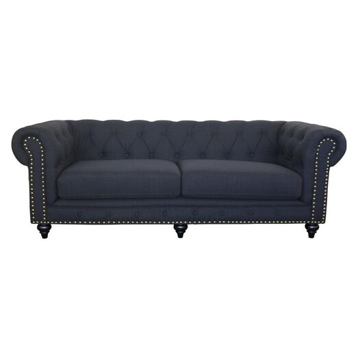 Picture of Oxford 3 Seater Sofa Fabric Black Dover Mason