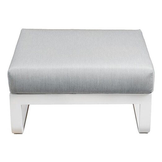 Picture of Padma Outdoor Aluminium Ottoman White/Grey Vida & Co.