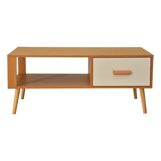 Picture of Pady Drawer & Shelf Entertainment Unit MDF White/Natural Dreamo Living