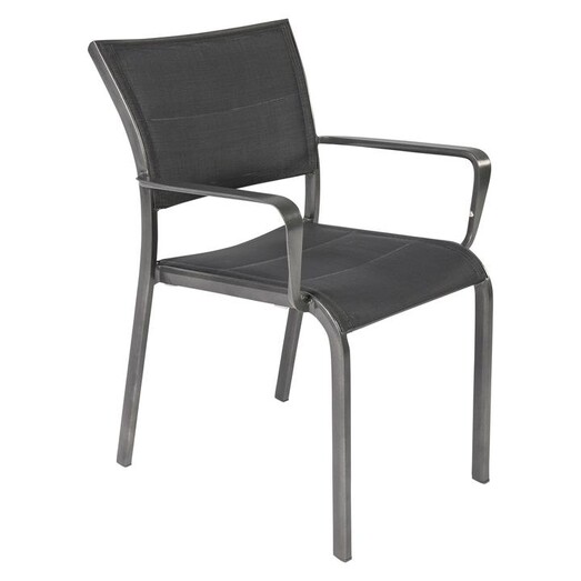 Picture of Palmero Outdoor Dining Chair, Charcoal/Grey Metal Living by Design