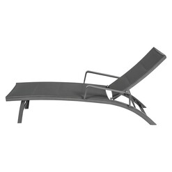 Picture of Palmero Outdoor Sun Lounge, Charcoal/Grey Metal Living by Design