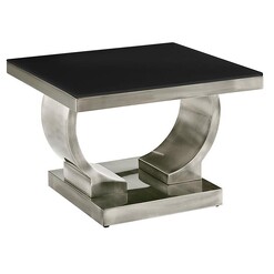 Picture of Palmerstone Glass Top Side Table, Nickel Metal Assorted Dover Mason