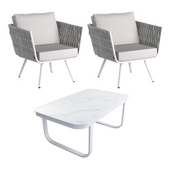 Picture of Palmo 3-Piece Outdoor Table & Chair Set Metal E-living