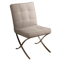 Picture of Pandora Dining Chair, White Leather SkyBlue