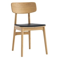 Picture of Panova Oak Dining Chair Natural/Black Iniko
