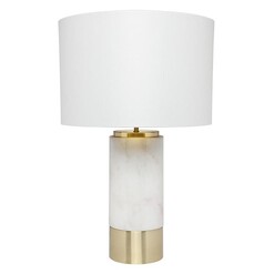 Picture of Paola Marble Table Lamp in White by CAFE Lighting & Living
