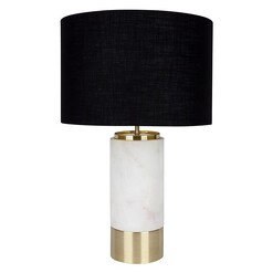 Picture of Paola Table Lamp, White in Black by CAFE Lighting & Living