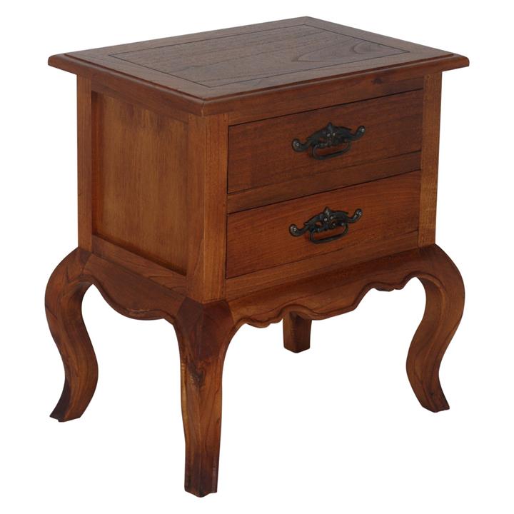 Picture of Papara 2 Drawer Timber Side Table Cedar Pecan Kayu Estate
