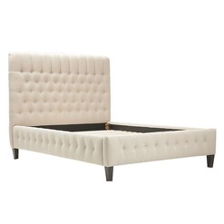 Picture of Paris Upholstered Bed Fabric Oatmeal Indosoul