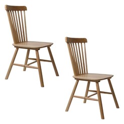 Picture of Parthenon Set of 2 Wooden Dining Chairs Solid Wood Assorted Levede