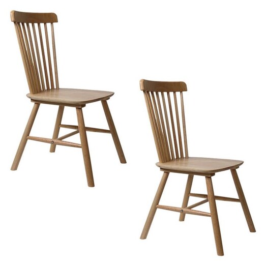 Picture of Parthenon Set of 2 Wooden Dining Chairs Solid Wood Assorted Levede