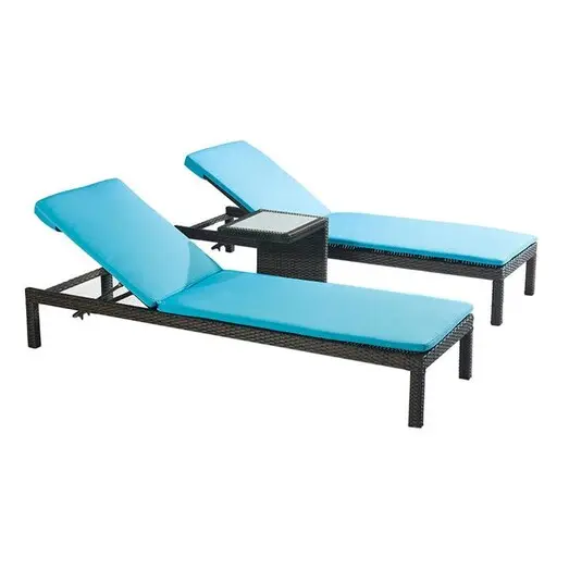 Picture of Partka Sun Lounger & Table Set Metal Assorted HelloFurniture Picture of Partka Sun Lounger & Table Set Metal Assorted HelloFurniture