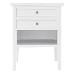 Picture of Partrack Timber Side Table in White by Jac Home Living