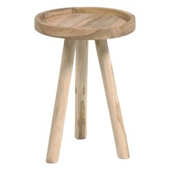 Picture of Passaic Recycled Teak Side Table in Light Brown by Vida & Co.