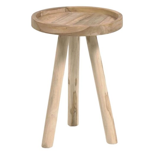Picture of Passaic Recycled Teak Side Table in Light Brown by Vida & Co.