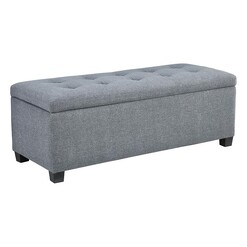 Picture of Patrila Upholstered Storage Ottoman Linen Assorted Emporium Oggetti