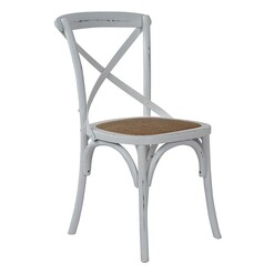 Picture of Paulin Wood & Rattan Cross Back Chairs (Set of 2) Assorted Emporium Oggetti