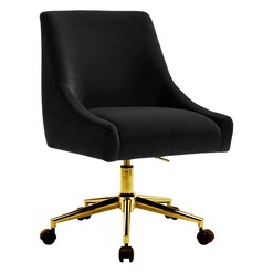 Picture of Paxton Velvet Office Chair Dark Blue HOMESTAR