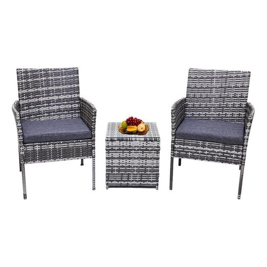 Picture of PE Rattan 3-Piece Outdoor Table & Armchair Set Wicker Assorted Dreamo Living Picture of PE Rattan 3-Piece Outdoor Table & Armchair Set Wicker Assorted Dreamo Living