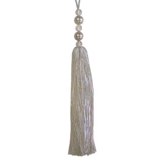 Picture of Pearl Top Tassel, Cream Polyester Butler Co Picture of Pearl Top Tassel, Cream Polyester Butler Co
