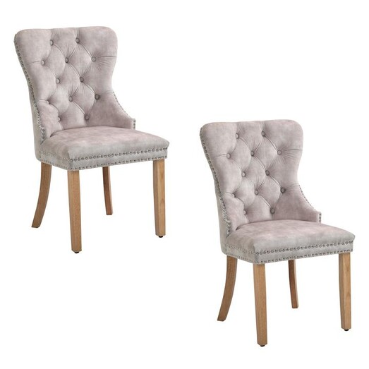 Picture of Pegasus Set of 2 Velvet Dining Chairs Assorted Emporium Oggetti