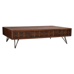 Picture of Pharmacy Recycled Timber Coffee Table, Large Fir Brown Alliance Furniture