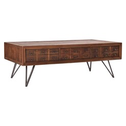 Picture of Pharmacy Recycled Timber Coffee Table, Small Fir Brown Alliance Furniture