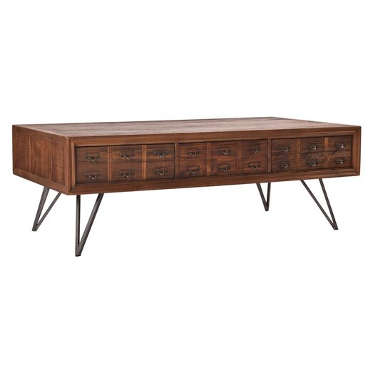 Picture of Pharmacy Recycled Timber Coffee Table, Small Fir Brown Alliance Furniture