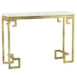 Picture of Phoenician Marble Console Table Metal Gold/White Phil Bee Interiors