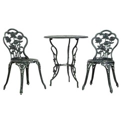 Picture of Phyra 3-Piece Outdoor Dining Bistro Set Metal Assorted Frisse Outdoors