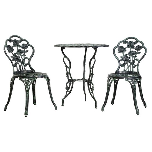 Picture of Phyra 3-Piece Outdoor Dining Bistro Set Metal Assorted Frisse Outdoors