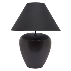 Picture of Picasso Linen Table Lamp in Black by CAFE Lighting & Living