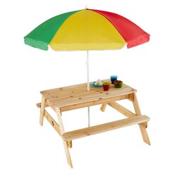 Picture of Picnic Table with Umbrella Fir Brown Plum