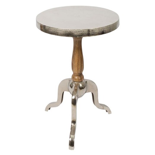 Picture of Pinda Side Table, Medium Metal Silver/Natural Casa Uno