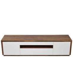 Picture of Pippa TV Stand Cabinet Entertainment Unit 2.2m - Antique Oak / High Gloss White
