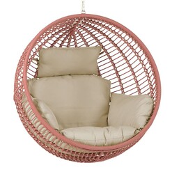 Picture of Pirozzi Woven Hanging Chair, Without Base in Brown by Vida & Co.