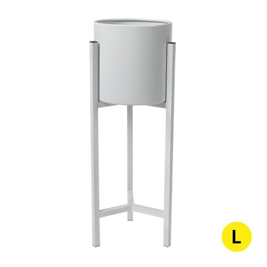 Picture of Plant Stand Garden Planter Metal Flower Pot Rack Corner Shelving Indoor Outdoor Large White