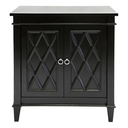 Picture of Plantation 2 Door Cabinet MDF Black CAFE Lighting & Living Picture of Plantation 2 Door Cabinet MDF Black CAFE Lighting & Living