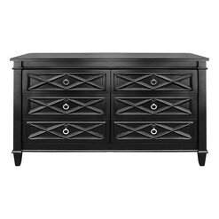 Picture of Plantation Chest of 6 Drawers MDF Black CAFE Lighting & Living