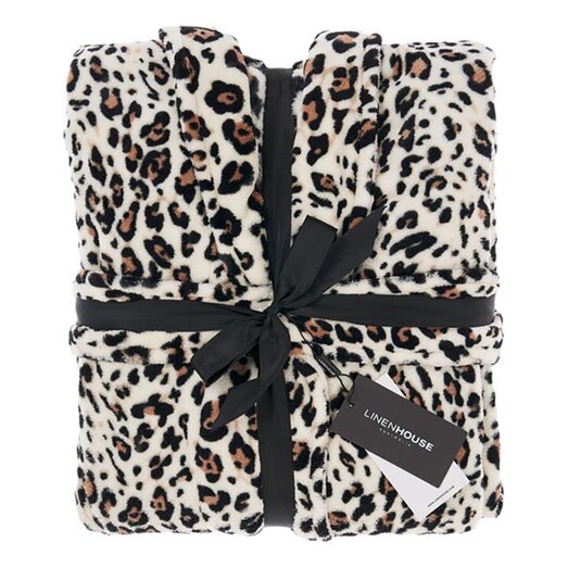 Picture of Plush Leopard Kids Robe Size Medium in 17032 by Hiccups