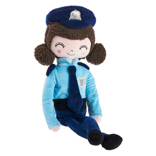 Picture of Police Officer Emmy Novelty Cushion in Blue by Linen House Kids