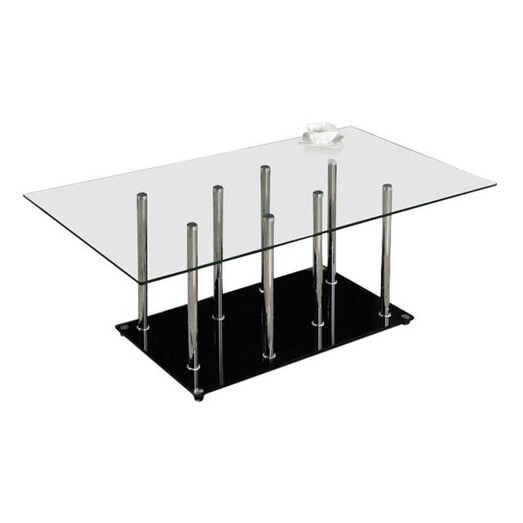 Picture of Polk Glass Top Coffee Table Clear/Black Iniko