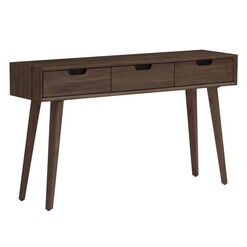 Picture of Pollard Timber Console Table Acacia Woodline Mocha Iniko